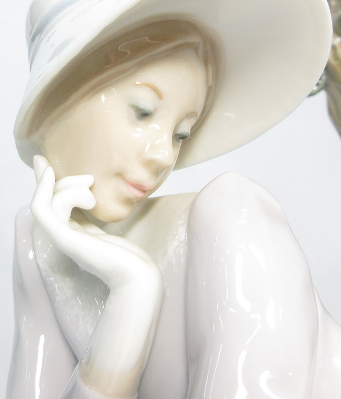 G1020】大作! LLADRO リヤドロ No.8680 『メランコリック・ムード IN THE BALUSTRADE』フィギュリン スペイン製  置物 高さ49cm 重さ5.7kg｜代購幫